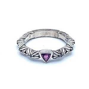 Stephen Dweck Diamonds sterling silver Rhodolite Florette Ring